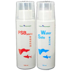 (주)가성아쿠아홈펫 수질관리2종셋트 [물갈이제 + 박테리아제] 120ml, 1세트