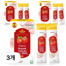 프리메로 유기농 토마토 NFC 100% 스페인 토마토즙 스틱, 3박스, 400ml