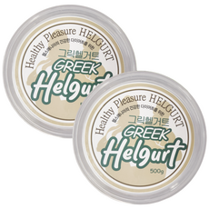 꾸덕한 무지방 무가당 무설탕 그릭헬거트 1kg (500gx2개) 대용량 고단백 수제 그릭요거트, 2개, 500g