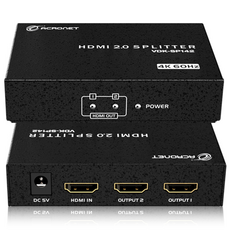 아크로넷 VDK-SP142 HDMI 분배기 2포트 4K 60Hz HDR, 1개