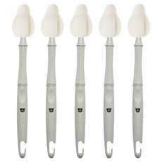 리에또 클린 롱 젖꼭지솔 텀블러 물병 젖병 세척솔, 5개, 롱 라이트그레이 5P