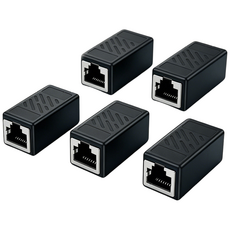 CAT6 FTP 랜연장 젠더 RJ45 키스톤 잭 커플러 1Gbps, 5개, 블랙