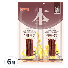 머거본 직화육포 그릴드 저키 기획팩, 90g, 6개