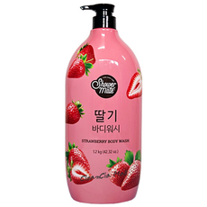 샤워메이트 리얼 내추럴 딸기 바디워시, 1개, 1.2kg