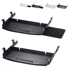 키밍 메탈 슬라이딩 키보드 트레이 받침대 각도조절, 그레이 타입4, 1개