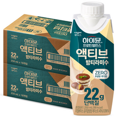 하이뮨 프로틴 밸런스 액티브 22g 밤티라미수 ZERO, 36개, 250ml