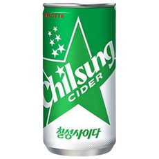 롯데 칠성사이다 캔, 210ml, 1개