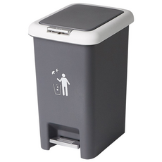 할메이드 다용도 페달 휴지통 10L 20L 대용량 쓰레기통 분리수거함, 10L 그레이, 1개