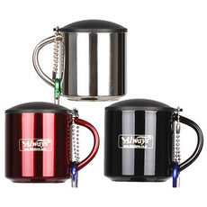 올웨이즈 휴대용 이중 스탠 다용도 보온컵 110ml, 상세페이지 참조, 1개