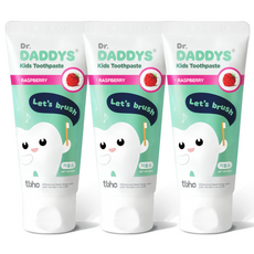 DR.DADDYS 低氟兒童牙膏 覆盆子味, 60g, 3入