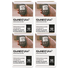 오상헬스케어 글루네오 플러스 개인용 혈당검사지, 4개, 50개입