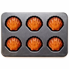 쿠베이킹 조개모양 6구 안 들러붙는 코팅 겉바속쫀 버터떡틀, 1개