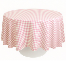 홈카페 패브릭 식탁보 감성 체크 테이블보 캠핑 주방 커버, 핑크, 4인 100x160, 1개