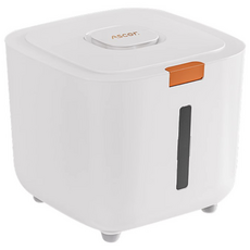 위시월드 원터치 밀폐 방습 쌀통, 1개, 화이트