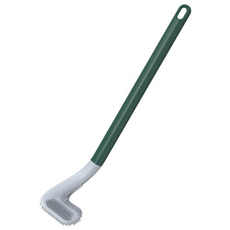 1P/2P 꺾이는 실리콘 변기솔 욕실 변기 청소 빈틈 커브형 후크 청소솔 틈새 세척솔, 그린-단품, 2개