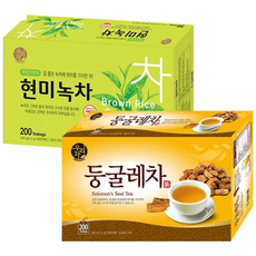 송원 현미녹차+둥굴레차 (대용량), 1.2g, 2개, -, 200개입