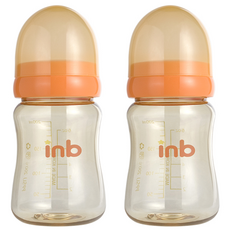 inb PPSU奶瓶, 橘色, 無奶嘴, 200ml, 2個