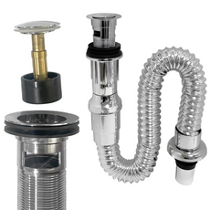 철물마켓 청소가 쉬운 팝업 분리형 일체형트랩 세면대 배수관 바닥트랩 폼업 폽업 아이트랩, 1개