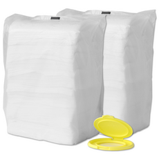 지앤티클린 새하얀 대용량 알뜰 물티슈 리필형 + 탈부착 원형캡 세트, 400매, 1개