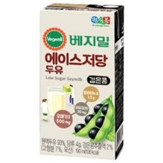베지밀 에이스 저당두유, 190ml, 32개