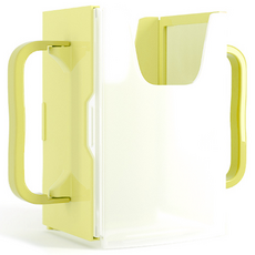 르메이어 아기 우유 팩 사이즈 조절 유아 보조 컵 홀더 클립, 옐로, 1개