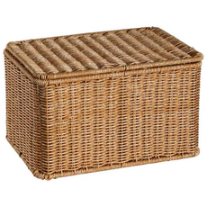 코드86 사각 라탄바구니 정리함 뚜껑 일반형, 중, 1개