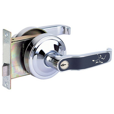 100% KS정품 방화인증 국산 현관 방화문 손잡이 원형 레버형, 그랜드블랙, 1개