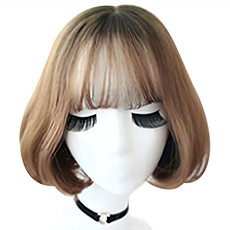 VV GABAL 女性短髮整頂假髮 Bounding, 粉筆棕, 1個