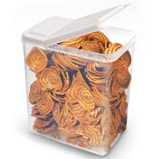 국산 반오픈 저장용기 보관통 시리얼 파우더 분유 잡곡통 쌀통 커피통, 1개, 중형-1.5L