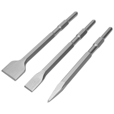 육각 3종 [포인트 + 25mm플랫 + 50mm플랫] 탄소강 포인트 플랫 치즐, 1세트