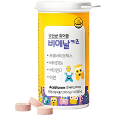 에이스바이옴 비에날 키즈 유산균 츄어블 60g, 60정, 2개