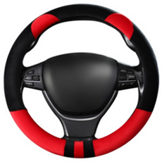 겨울 핸들커버 손안시려운 핸들카바 따뜻하고 포근한 감촉, 레드(370~380mm공용)