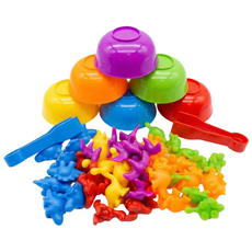 [KC인증] 빌리네집 애니멀 카운팅 장난감 몬테소리 수세기 소근육발달 집게 교구 색깔 컬러 분류놀이, 탈것, 1개