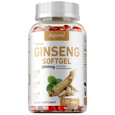 인삼 2000mg - 고농축 진세노사이드 에너지 및 지구력 향상, 1개, 60정