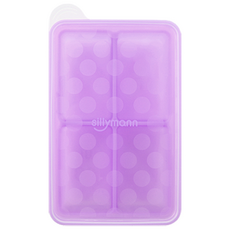 sillymann 鉑金矽膠孩童副食品4格分裝盒 WSB813, 紫色, 1入