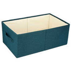 Slow 現代織物收納箱 M, 22 藍綠色, 1個