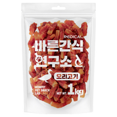 바른간식연구소 오리가슴살과고구마 1kg 강아지 육포 대용량간식, 1개