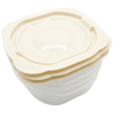 전자렌지용 보관용기, 흰색, 3개