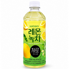 웰그린 레몬녹차 제로, 18개, 500ml