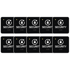 CUID PVC 스티커 태그 MCT RFID 도어락 공동현관 복사 스마트폰 10개 세트, 02. 25X25 사각 PVC 블랙 디자인(No.2P)