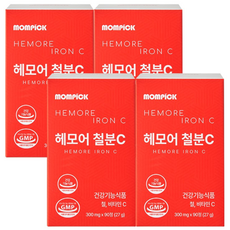 맘픽 여성 철분제 임산부 남성 철분 영양제 mompick, 4박스, 90정