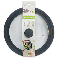 나무이야기 다용도 멀티뚜껑 냄비 후라이팬 실리콘 덮개, 1개, 32cm