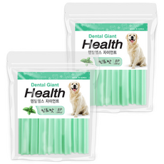 덴탈헬스 자이언트 강아지 간식 치석제거용껌, 민트맛, 260g, 2개
