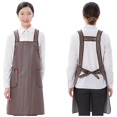 예경 매쉬 줄무늬 H형 방수 앞치마 (소), 검정색(PO-3020), 1개
