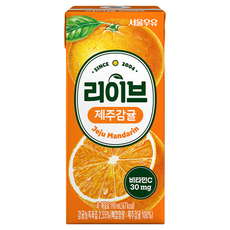 서울우유 리이브 제주감귤 주스, 190ml, 1개