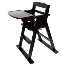 [베이비캠프]월넛 유아용 접이식 원목식탁의자, 월넛색