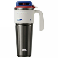 Sidagar 세라믹 대용량 스테인리스 털블러 빨대 + 손잡이 텀블러 헬스용 차량 탑재 휴대용 보온 보냉 텀블러, 1개, 1000ml, 흰색