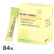 힘가네 퀘르세틴 브로멜라인 No7 특허 유산균 노스릴리즈 환절기 케르세틴, 84개, 2g