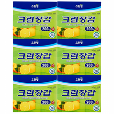 크린랲 크린장갑 200매, 6개