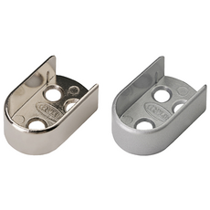 U소켓 19파이 봉소켓 옷걸이봉 파이프소켓 옷봉 고정 브라켓 받침대 행거부속 부품, 실버